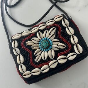 Beaded Turquoise Crossbody Bag